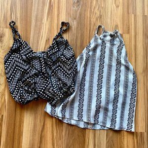Crop Top Black & White Set